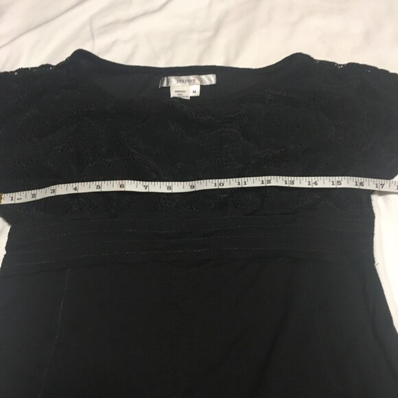 Studio M by Max Studio dress Womens Medium black mini lace top Leon Max Edition - Picture 4 of 7